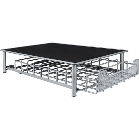 Distributeur de Dosettes de Café, Tiroir pour Capsules de Café, 40 x 28 x 9,5 cm, 60 capsules, Argent, Dimensions: 40 x 28 x 9,5 cm (1/4)