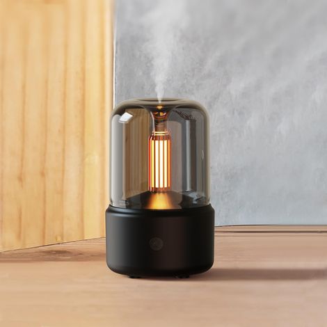 Diffuseur d'huiles essentielles, diffuseur d'aromathérapie de 120 ml avec fonction d'arrêt automatique, diffuseurs à ultrasons pour huiles essentielles, humidificateur à brume froide avec lumières (1/5)