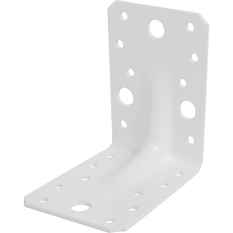 GAH-Alberts 330576 Squadretta di Giunzione angolare Rinforzata con nervatura di Rinforzo, Acciaio, 90 x 90 x 65 mm / 25 pz (1/3)