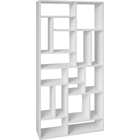 Libreria in legno "Nicola" - 90 x 30 x 180 cm - Bianco