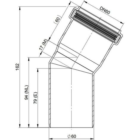 ATEC Bogen 30 Grad DN 60 einwandig, 0314 (1/3)