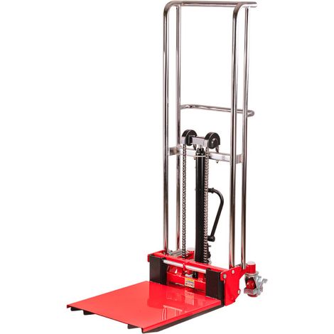 Dema – Chariot table élévatrice manuel hydraulique – Capacité 400 kg – Longueur fourches 650 mm – Largeur fourches 105 mm – Pour espaces confinés