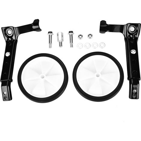 Roues d'entraînement vélo enfant réglables, vitesse variable, pour vélos 16 à 22 pouces, noir, kit stabilisateur avec fixation ajustable (1/5)