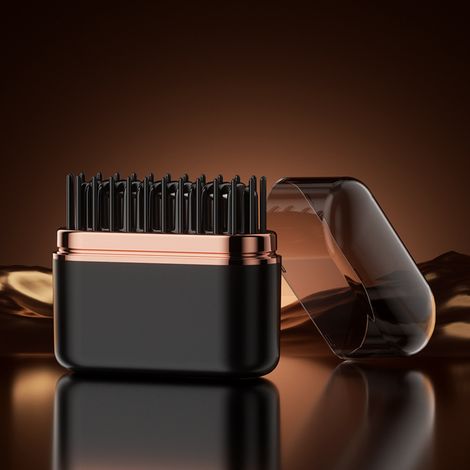 Brosse Lissante Sans Fil Rechargeable, Mini, Noire, pour Voyage - Contrôle de Température, Ion Négatif
-lsw (1/2)