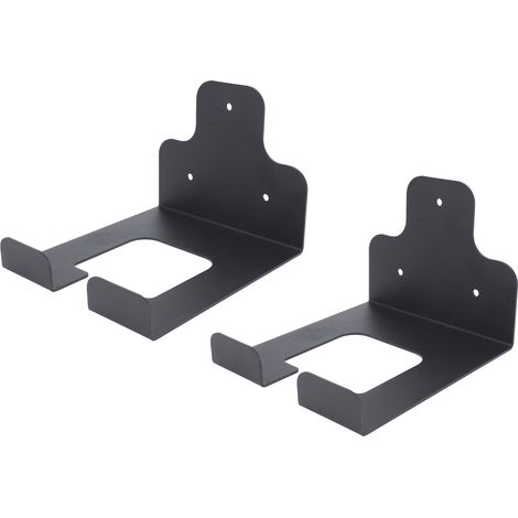 Rack mural organisation garage pour taille-haie, porte-outil multifonction acier inox, hangar jardin (1/5)