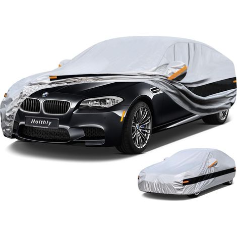 10-Layer Car Cover for A6 A7, XF, Series 5, E Class etc. Silver (1/5)