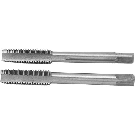 Jeu de 2 tarauds métriques M8x1,25 en acier rapide HSS, 3 cannelures droites, outil de filetage à vis pour machine (1/5)