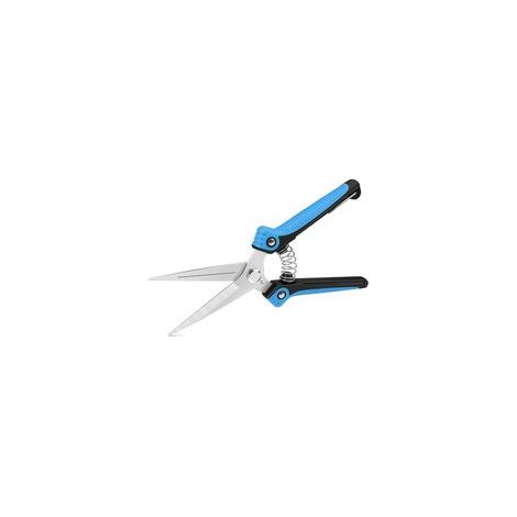 Gartenschere, Mehrzweck-Gartenschere aus Kohlenstoffstahl, Handschere zum Ernten von Obst und Gemüse, blau – 1 Stück – Crezuo