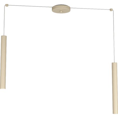Sospensione Moderna Round Tube Metallo Sabbia 2 Luci Gu10 (1/4)