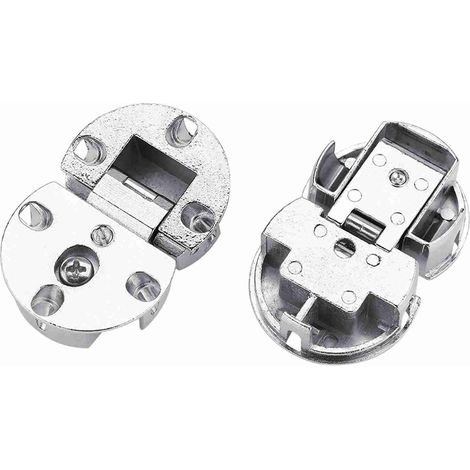 Par de bisagras de zinc de 90° para puertas plegables de cocina, armario y dormitorio (2 unidades) (1/5)