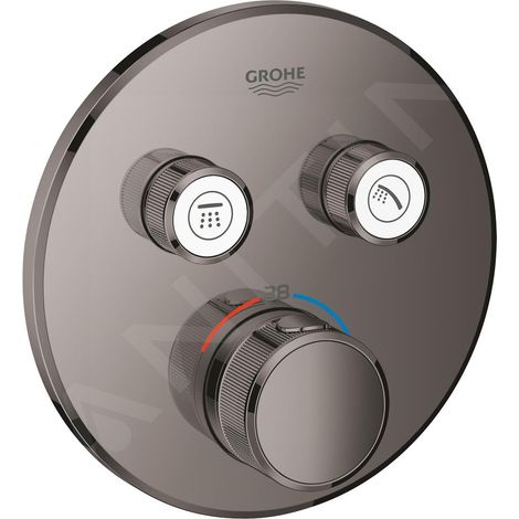 Grohtherm Smartcontrol, Thermostatique pour installation encastrée 2 sorties, Hard Graphite (29119A00) (1/5)