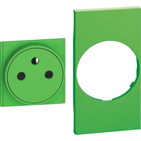 Living Now enjoliveur 2 modules prise FR vert BTICINO BTKV55F