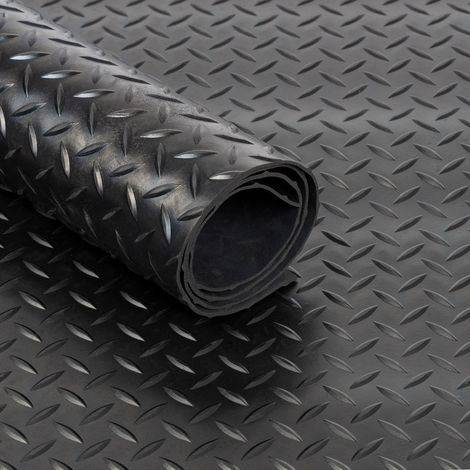 Gummi-Bodenbelag Mit Tränenblech-Struktur Zuschnitt 100 x 450 cm