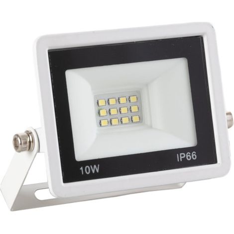 LED-Flutlicht 10W 800Lm 6000ºK IP66 Dimmbar 60.000H Weiße Oberfläche [LM-6001-W-CW] (1/2)