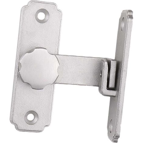 Filiyano-Verrou de porte coulissante, verrou de porte robuste, verrou d'angle à 90° pour garage, fenêtre, extérieur, argenté, 64 x 81,5 mm (1/3)