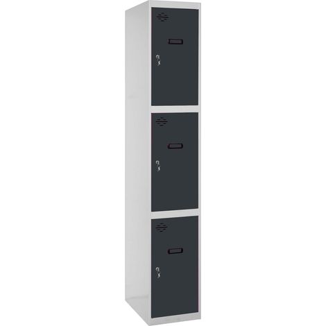 Casillero metálico SIMONLOCKER (180x30x50cm) GRIS Y ANTRACITA (1/3)