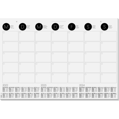 Schreibunterlage 59,5 x 41 cm (B x H) ohne Folienauflage 2024-2026 Papier weiß 12 Bl. (1/5)
