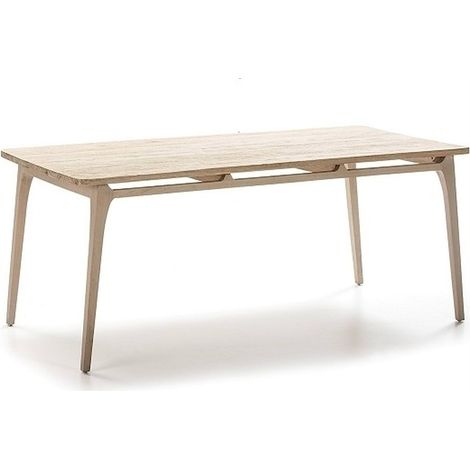 Table de salle à manger en cèdre patiné - Naturel à patine grise (1/2)