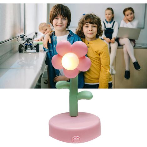 Jouet lumineux tournesol mignon et adorable, veilleuse à faire soi-même, lampe artisanale en colle à beurre, rose (1/5)