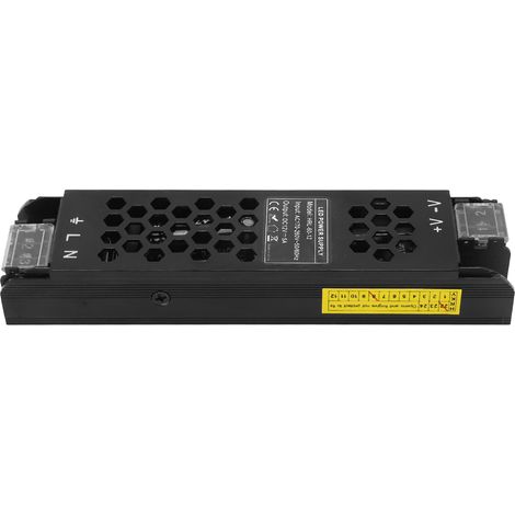Alimentation LED surmoulée aluminium 60W 12V transformateur régulé AC170-260V pour enseigne lumineuse bandeau éclairage surveillance (1/5)