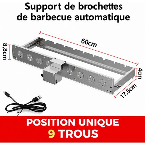 Support barbecue rotatif 5V fourche en U à rotation automatique longueur 60 2,3 kg – Livraison gratuite