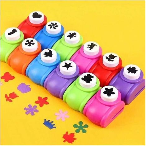 Lot de 12 outils de perçage de papier pour artisanat – Perforatrice mini à gaufrage avec formes quotidiennes pour scrapbooking DIY, fabrication de cartes, nail art, cartes de vœux et décoration de jou (1/5)