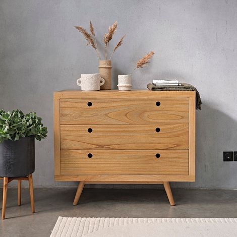 Commode en mindi massif 110 cm (1/5)