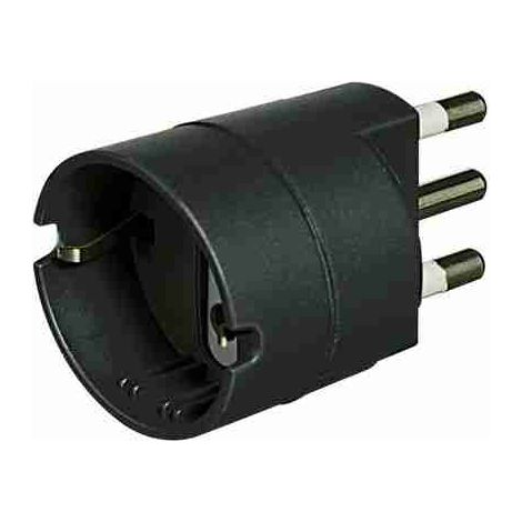 BTIS3624G Adattatore con spina 2P+T 16A e presa tedesca - antracite (blister)