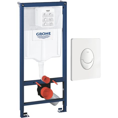 Marco de soporte GROHE Rapid SL + placa de disparo blanca (1/4)