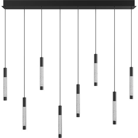 Lámpara colgante - negro - Alisio -  vidrio metal - lámpara de (1/4)