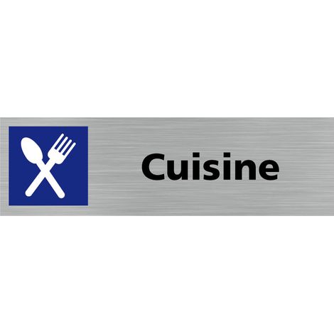 Pictogramme CUISINE (Q0228).- Plaque aluminium brossé - (1/5)
