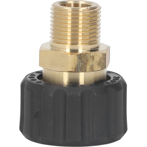 Hochdruckreiniger-Adapter, Schlauchanschluss, 5000 PSI, Ersatzteile, Zubehör: G3/8 Außengewinde auf M22 14 mm Innengewinde (1/5)