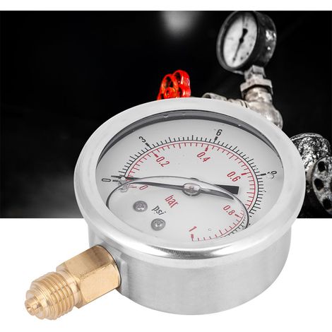 Manomètre radial à bain d'huile TS PGG604-1bar 1/4 BSP Y60 pour l'industrie chimique et des machines