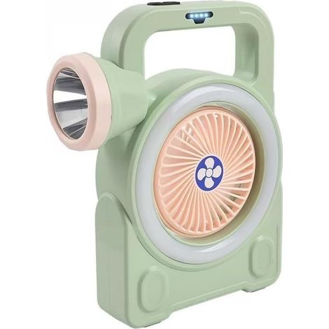 Linterna de camping portátil recargable por USB con flujo de aire ajustable y luz lateral LED, diseño de doble uso para uso portátil y de escritorio. (1/5)