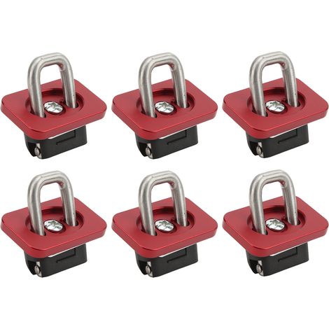 Ancrages d'arrimage de lit de camion, anneaux en acier inoxydable, remplacement de 1000lb pour Chevy Silverado 2007 – 2021 rouge 6 pièces/ensemble (1/5)