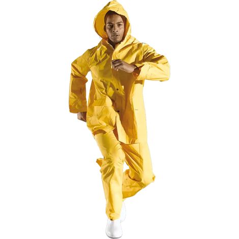 SIR SAFETY SYSTEM OCEAN Ensemble de pluie imperméable à capuche jaune Taille XXL