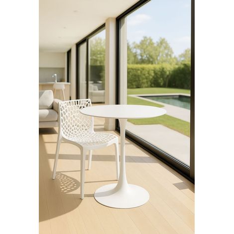 Estilo Nórdico - Mesa Kolio 80 cm - Blanco (1/5)