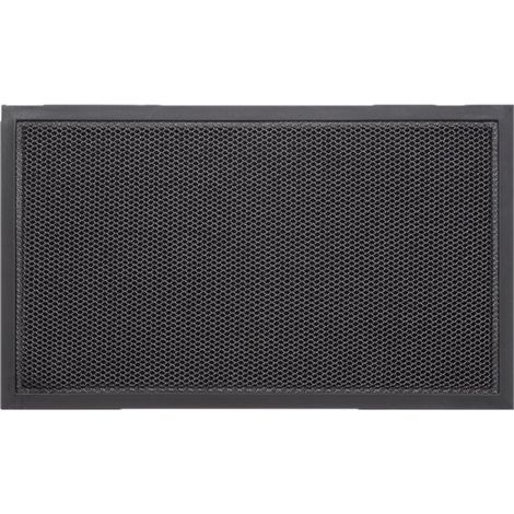 Tapis d'extérieur résistant et imperméable – Tapis de porte extérieur antidérapant (idéal pour les entrées et les terrasses) – Séchage rapide et durable, 40 x 60 cm, noir (1/5)