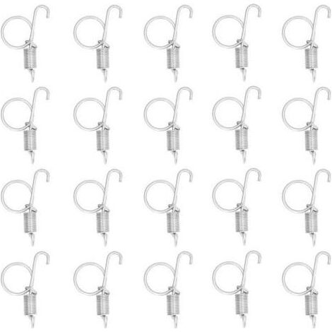 20 pcs Cage Porte Fixation Doigt Ressort, Métal Snap Loquet Crochet Multifonctionnel Cage Porte Mousqueton pour Cage Porte (1/4)