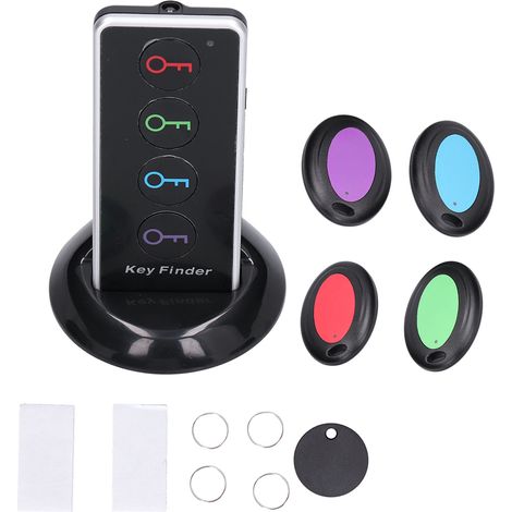 Localisateur de clés 1 Contrôle 4 Télécommande sans fil simple et portable alimentée par batterie Localisateur d'objets (1/5)
