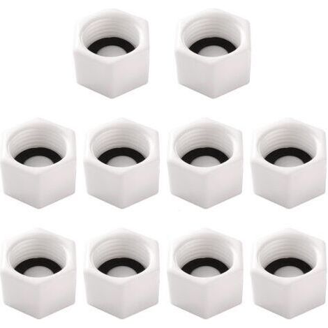 10 Pièces G1/2 Bouchon Plomberie Filetage Femelle, Bouchon de Fin Raccord Tuyau PPR, pour Plomberie Robinetterie (1/5)