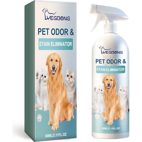 Spray désodorisant pour animaux, désodorisant d'ambiance, nettoyant et désodorisant pour chats et chiens -- 60 ml -- AUTLEAD (1/5)