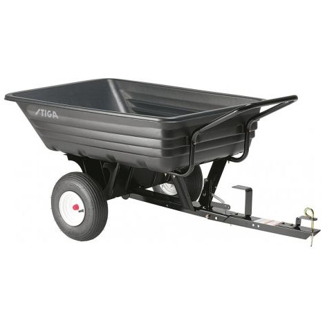 Remorque en plastique pour tracteur de pelouse ORIGINAL STIGA capacité 180 litres (1/2)