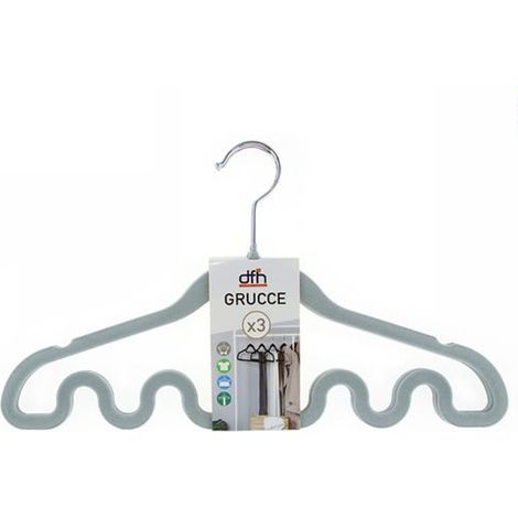 Trade Shop - Set 3 Grucce Appendiabiti Fashion Fondo Onda Magica Colorate Shirt Accessori Top - (1/3)