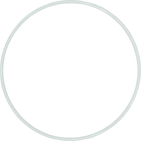 Anillo circular de metal con aro atrapasueños blanco de 10 cm (1/5)