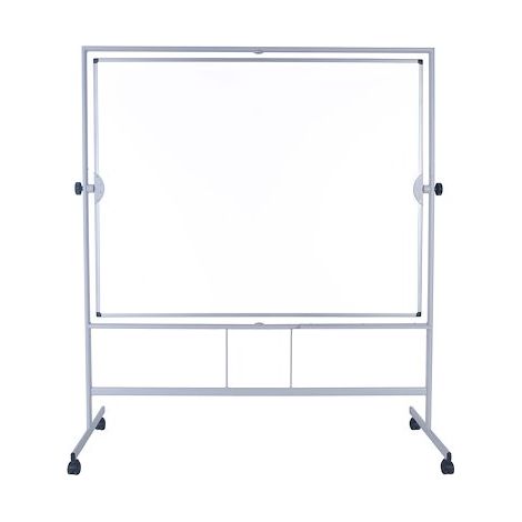 Tableau blanc émaillé pivotant Plus NF double face 120 x 180 cm (1/5)