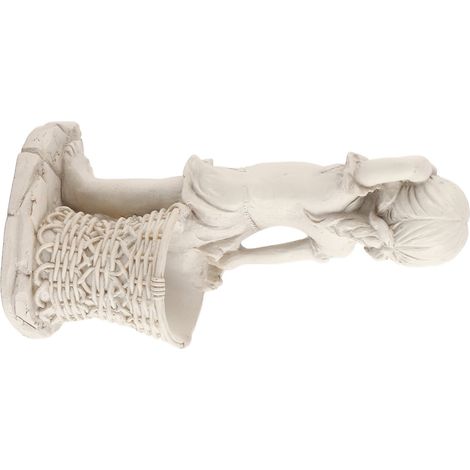 Statue de jardin / Sculpture extérieure / Décor de jardin en résine / Statue fille fleur antique / Dimensions 9.5x11x16cm / Résistance UV / panier décoratif inclus (1/5)