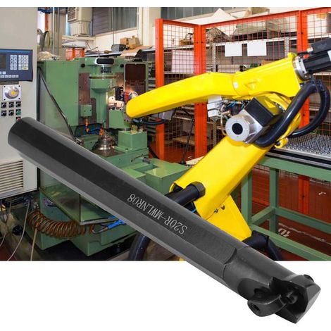 Porte-outil de tournage CNC 20 x 200 mm S20RMWLNR08 avec lame WNMG0804 (1/5)