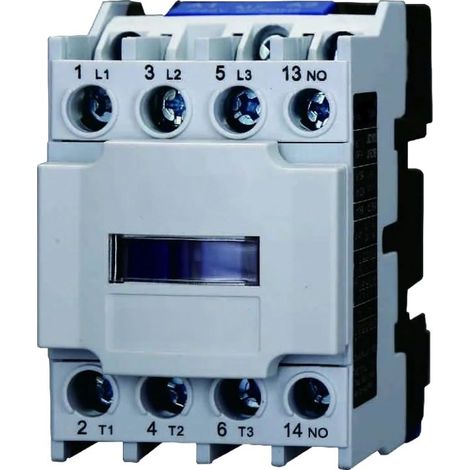 gloca Contattore AC 220V 50/60Hz Bobina 3P 3 Poli Normalmente Aperto Ue 380V (Ie 18 Ampere) (1/4)