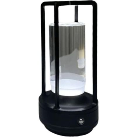 Veilleuse LED portable, rechargeable, lampe de chevet USB tactile pour extérieur, chambre à coucher (noir) (1/5)